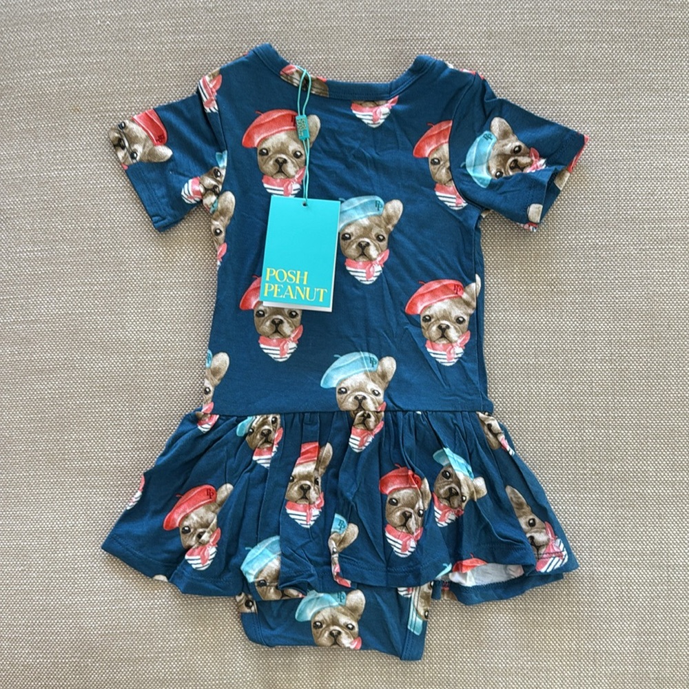 Posh Peanut Frenchie Twirl Skirt Bodysuit - New! - Picture 3 of 4